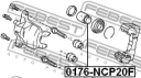 Поршень суппорта тормозного переднего (арт. 0176NCP20F)