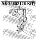 Подшипник шариковый задней полуоси ремкомплект 35X80X21X26