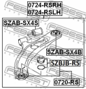 Сайлентблок задний переднего рычага (арт. SZABSX4B)