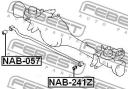 Сайлентблок заднего поперечного рычага (арт. NAB241Z)