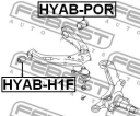 Сайлентблок переднего рычага (арт. HYABH1F)