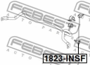 Тяга стабилизатора передняя (арт. 1823INSF)