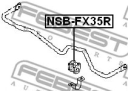 Втулка заднего стабилизатора D24 (арт. NSBFX35R)