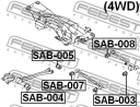 Сайлентблок заднего поперечного рычага (арт. SAB007)