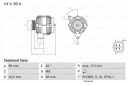 Генератор 14V 80A Bosch