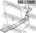 Подушка двигателя задняя MT (арт. NMV10MR)