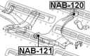 Сайлентблок передний переднего рычага (арт. NAB121)