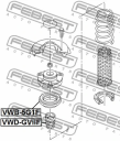 Подшипник опоры переднего амортизатора (арт. VWB5G1F)