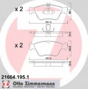 Колодки тормозные Zimmermann 216641951