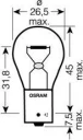 Лампа подсветки PY21W 12V 21W "OSRAM" (желтая) (1 шт.)