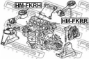 Подушка двигателя задняя FEBEST HM-FKRR