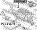 Подушка двигателя передняя FEBEST PGM-BOXFR