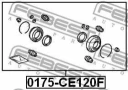 Ремкомплект суппорта тормозного переднего FEBEST 0175-CE120F