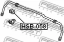 Втулка стабилизатора задняя D13 FEBEST HSB-058
