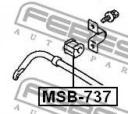Втулка стабилизатора задняя FEBEST MSB-737