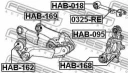Сайленблок заднего рычага комплект FEBEST HAB-162