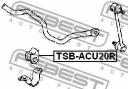 Втулка стабилизатора задняя FEBEST TSB-ACU20R