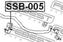 Втулка стабилизатора передняя D20 FEBEST SSB-005