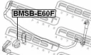 Втулка стабилизатора передняя FEBEST BMSB-E60F