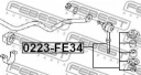Тяга стабилизатора передняя FEBEST 0223-FE34