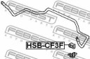 Втулка стабилизатора передняя FEBEST HSB-CF3F