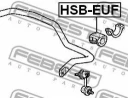 Втулка стабилизатора передняя FEBEST HSB-EUF