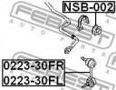 Тяга стабилизатора передняя левая FEBEST 0223-30FL