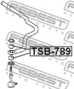Втулка стойки переднего стабилизатора FEBEST TSB-789