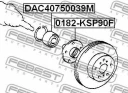 Подшипник ступичный передний (40x75x39) FEBEST DAC40750039M