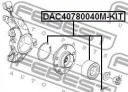 Подшипник ступичный передний (40x78x40) FEBEST DAC40780040M-KIT