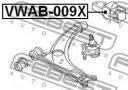 Сайлентблок задний переднего рычага без кронштейна FEBEST VWAB-009X