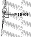 Втулка реактивной тяги комплект FEBEST MSB-038