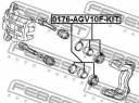 Поршень суппорта тормозного переднего ремкомплект FEBEST 0176-AGV10F-KIT
