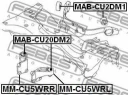 Подушка заднего дифференциала правая FEBEST MM-CU5WRR