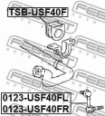 Тяга стабилизатора передняя левая FEBEST 0123-USF40FL