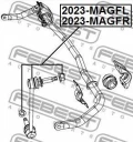 Тяга стабилизатора передняя правая FEBEST 2023-MAGFR