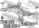 Сайленблок подрамника FEBEST TAB-532