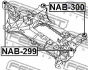 Сайленблок подрамника задний FEBEST NAB-300