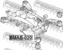 Сайленблок задней балки FEBEST BMAB-020