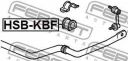 Втулка стабилизатора передняя FEBEST HSB-KBF
