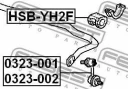 Втулка стабилизатора передняя FEBEST HSB-YH2F