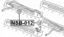 Втулка стабилизатора передняя FEBEST NSB-012