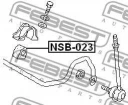 Втулка стабилизатора передняя FEBEST NSB-023