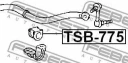 Втулка стабилизатора передняя FEBEST TSB-775