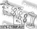 Поршень суппорта тормозного переднего ремкомплект FEBEST 1876-C100F-KIT