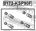 Пыльник направляющей суппорта тормозного переднего комплект FEBEST 0173-KSP90F