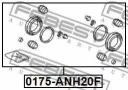 Ремкомплект суппорта тормозного переднего FEBEST 0175-ANH20F