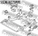 Подушка двигателя задняя FEBEST VLM-XC70RR