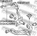 Сайленблок верхнего переднего рычага (комплект) FEBEST TAB-478-KIT