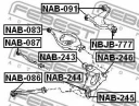 Сайленблок задней поперечной тяги FEBEST NAB-087
